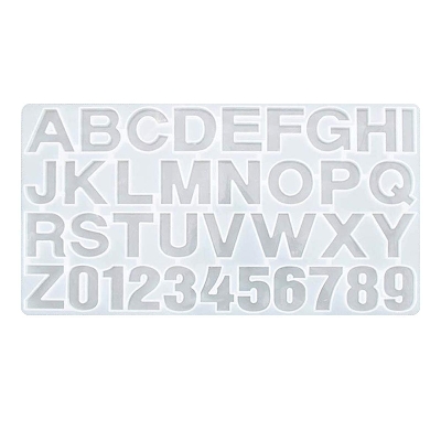 Picture of Alphabet Silicon Mold for resin White