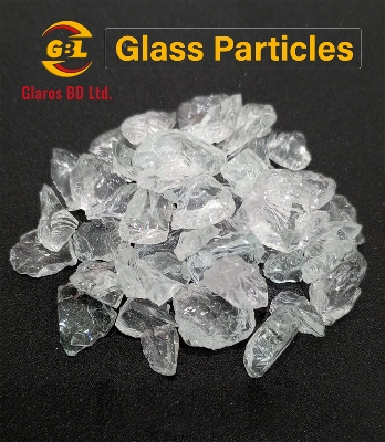 Picture of 250 Gram - Glass particles for Dry Craft Gem Jewelry Minerals Moonstone Polished Stone White Crystal Pillow Scattered Gemstone ( Medium size) White