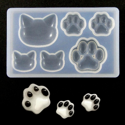 Picture of EXCLUZO DIY Assorted Shapes Cat Silicone Moulds White