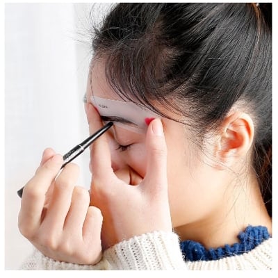 Picture of Grooming Shaping Assistant-Template Eyebrow-Drawing Card (15-Pcs/5-Set) ( White )