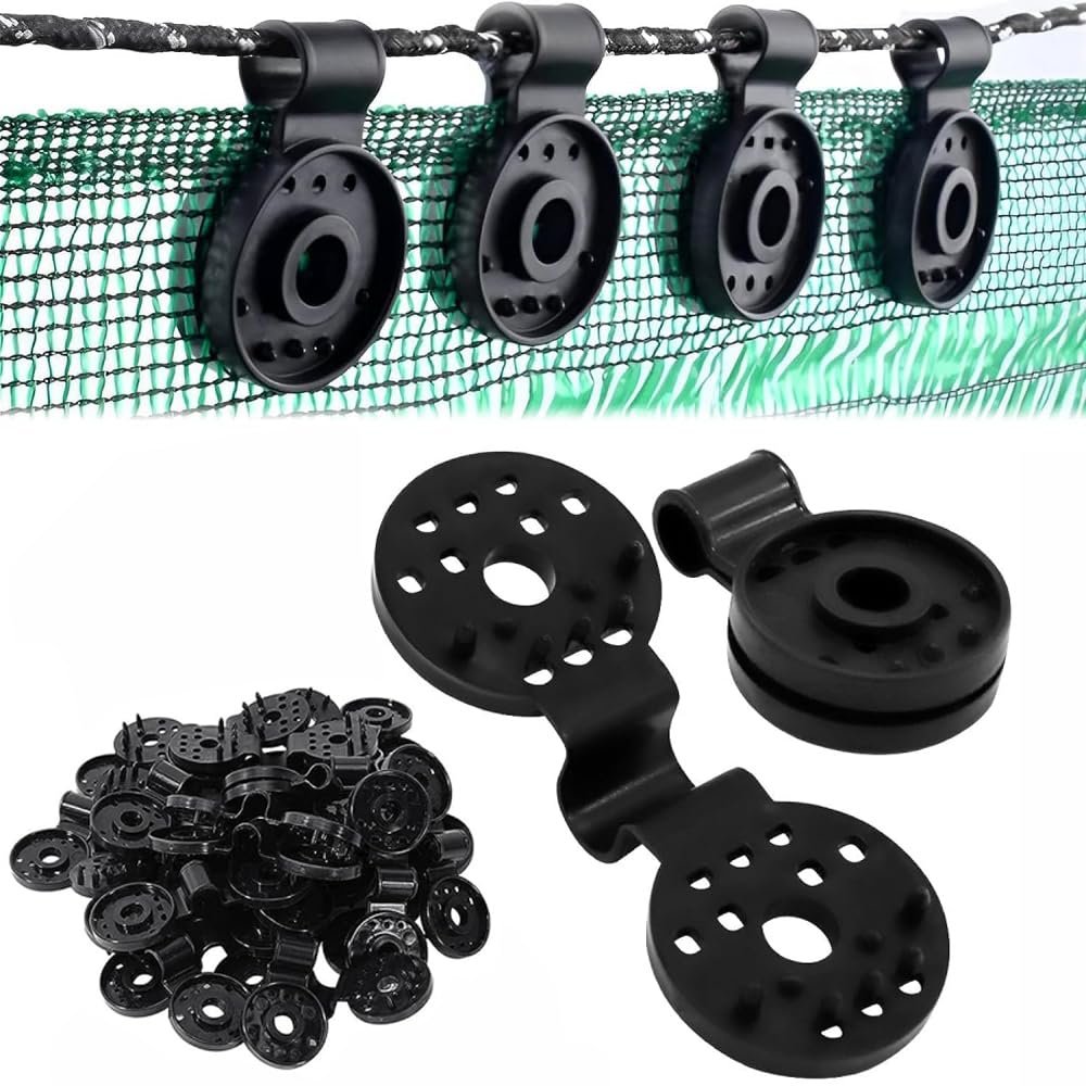 Picture of 50-Pcs Mulifunctional Sunshade Net Fixing Clip Garden Backyard Greenhouse Clip ( Black 50-pcs )