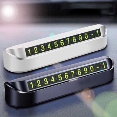 Picture of Phone Number In The Car Bulldog Temporary Parking Card Night Luminous Phone Number Car Plate Car Accessories Styling Car Sticker By Kafela