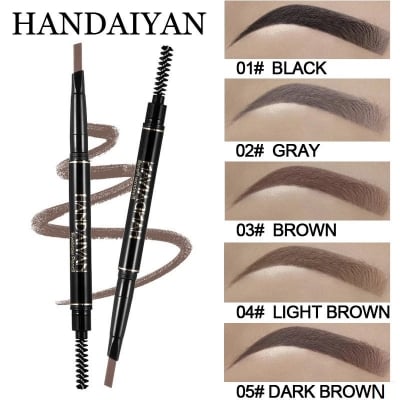 Picture of HANDAIYAN Double Headed Eyebrow Pencil Automatic Rotating  Long Lasting Natural Waterproof Triangle Eyebrow Pen Make Up