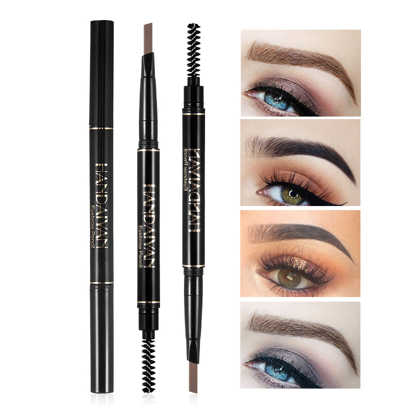 Picture of HANDAIYAN Double Headed Eyebrow Pencil Automatic Rotating  Long Lasting Natural Waterproof Triangle Eyebrow Pen Make Up