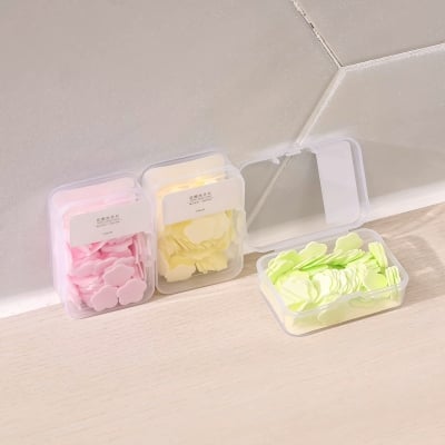 Picture of Portable Travel Boxed Mini Flower Design Paper Soap Rectangular Box