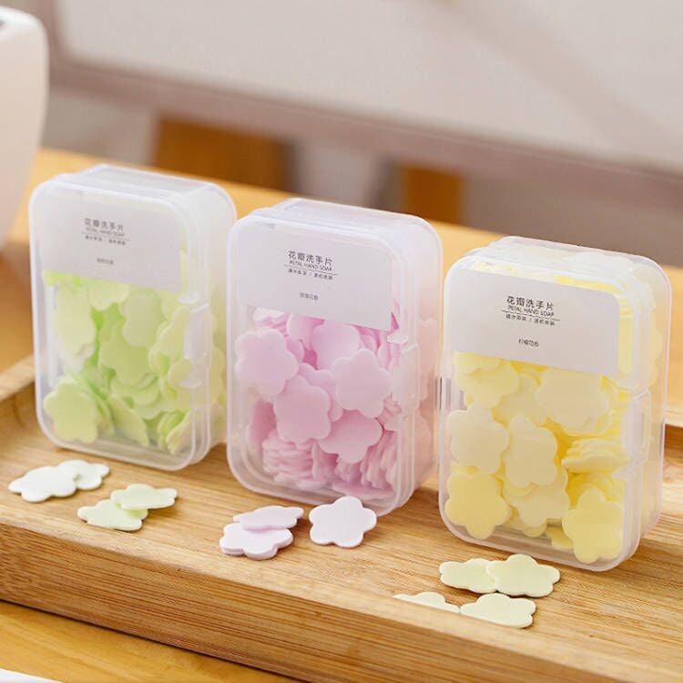 Picture of Portable Travel Boxed Mini Flower Design Paper Soap Rectangular Box