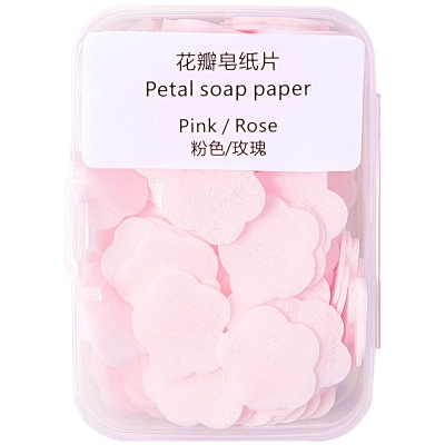 Picture of Portable Travel Boxed Mini Flower Design Paper Soap Rectangular Box