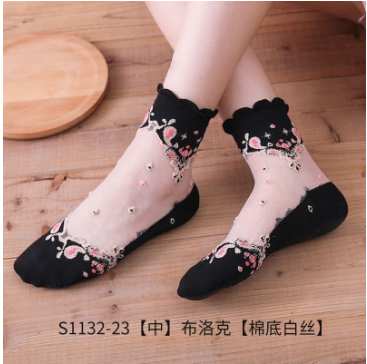 Picture of Stylish Socks For Women/ Warm Socks For Women/ Warm comfortable cotton bamboo fiber girl women's socks ( Black )
