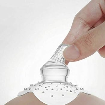 Picture of Silica gel nipple covers for breastfeeding, soft comfortable sting repellent for young mother Nipple Shield Breastfeeding Nipple