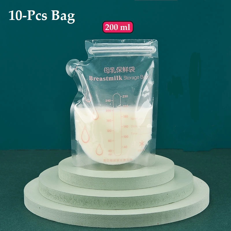 Picture of 10Pcs/Bag Breast Milk Storage Bags Moisture-proof And leak-proof Food Freezer Breast Milk Storage Bag ( 10 Pcs Bag.  )