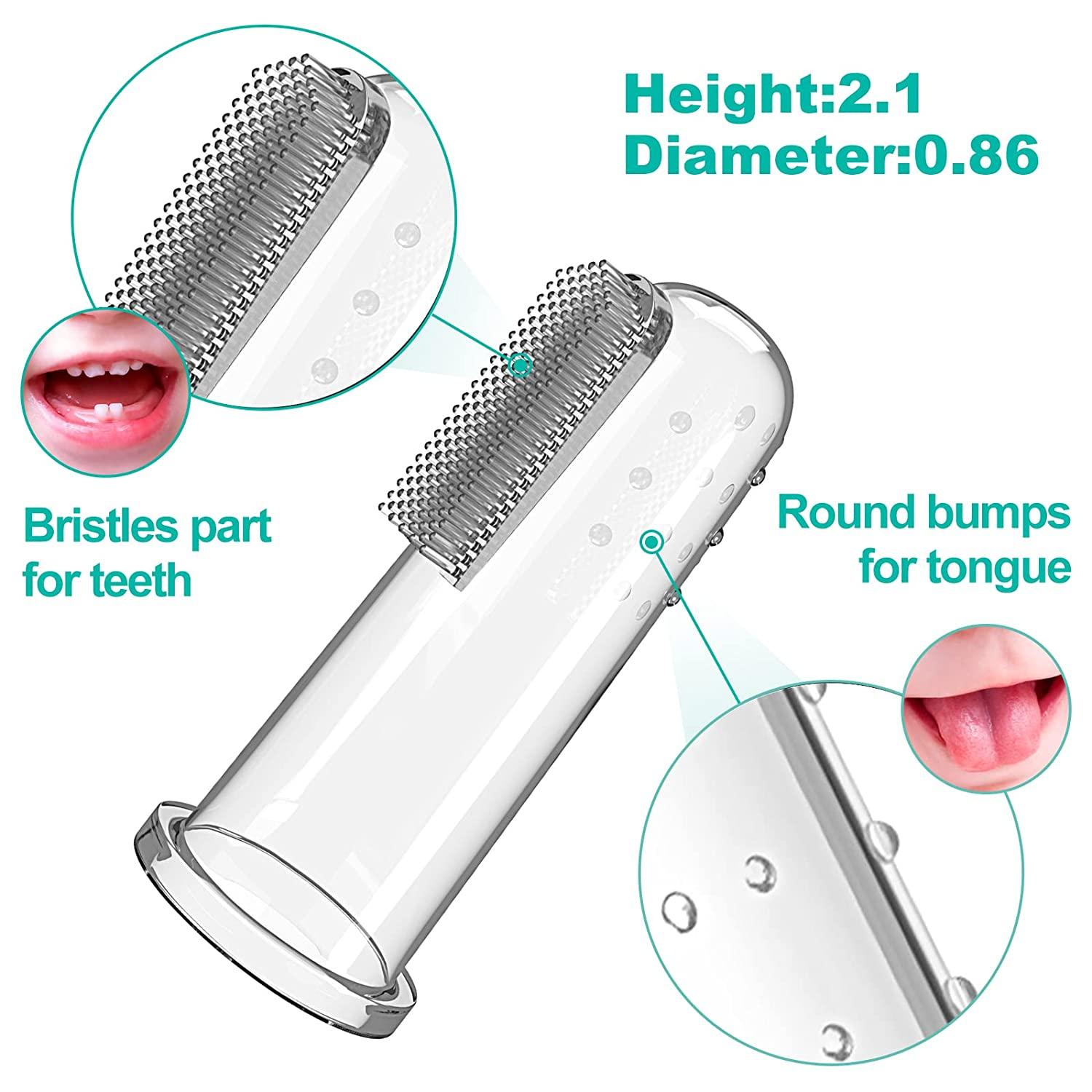 Picture of Soft Silicone Baby Finger Toothbrush Children's Teeth Cleaning Toothbrush Baby Tongue Cleaning Brush Pet Cleaning Tools