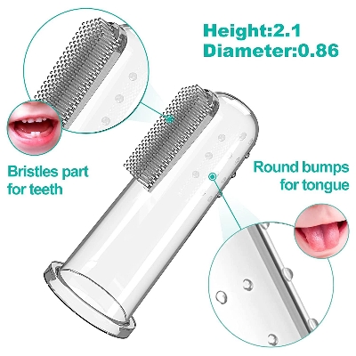 Picture of Soft Silicone Baby Finger Toothbrush Children's Teeth Cleaning Toothbrush Baby Tongue Cleaning Brush Pet Cleaning Tools