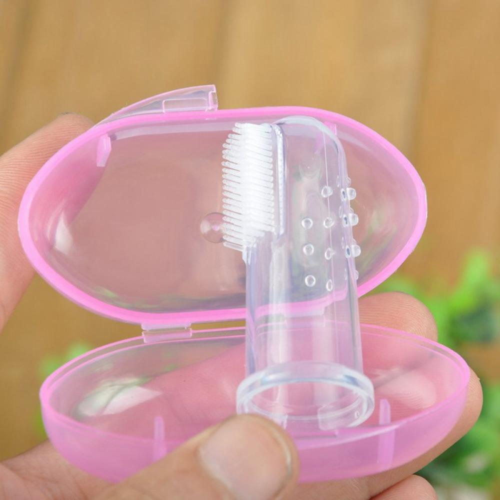 Picture of Soft Silicone Baby Finger Toothbrush Children's Teeth Cleaning Toothbrush Baby Tongue Cleaning Brush Pet Cleaning Tools
