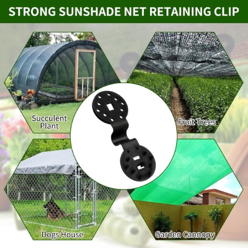 Picture of 10Pcs Shade Cloth Clips Shade Fabric Clamp Accessories Grommets For Net Mesh Cover Sunblock Fabric In Garden Backyard Greenhouse