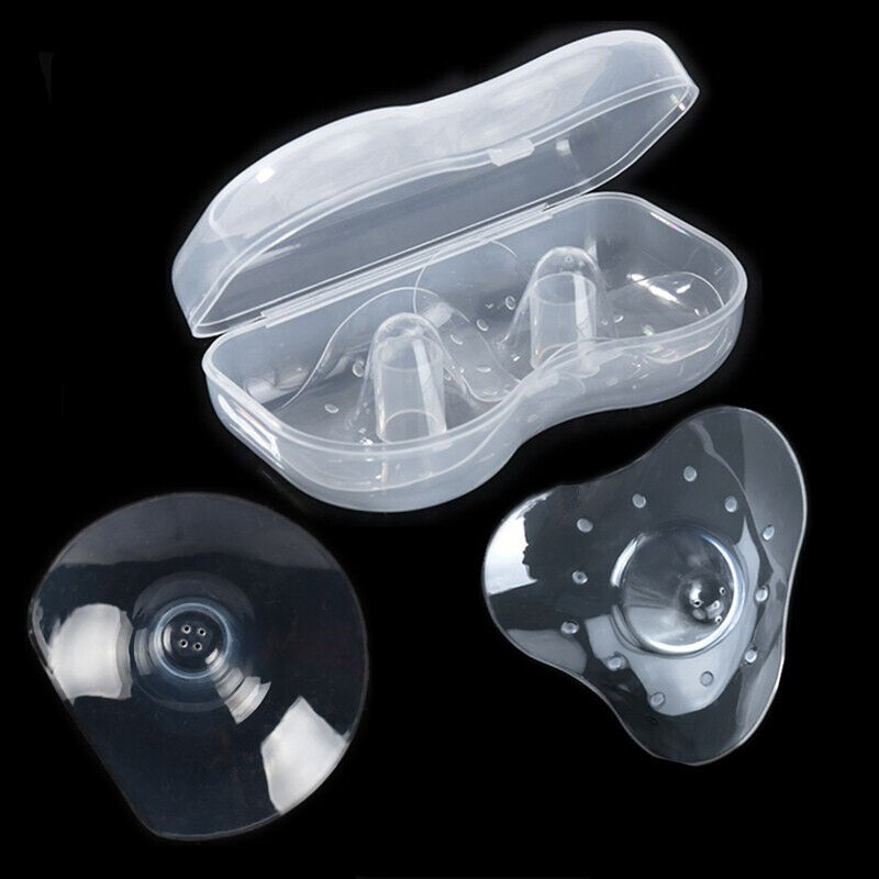 Picture of 2Pcs Full Silicone NippleProtection Cover NippleType Protector BreastCare for Moms Breastfeeding