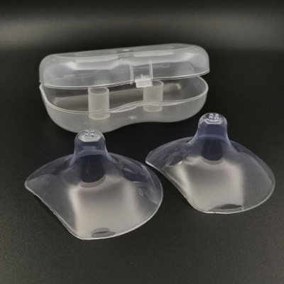 Picture of 2Pcs Full Silicone NippleProtection Cover NippleType Protector BreastCare for Moms Breastfeeding