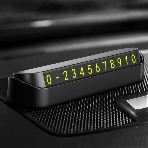 Picture of Phone Number Card Parking Plate High Quality Plastic ( Black )