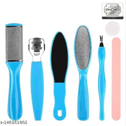 Picture of Foot Scrubber Set Pedicure Rasp Remover Stainless Steel Foot Cuticle Skin Callus Remover (8-Pcs OPP) ( 8-Pcs Set )
