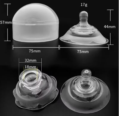Picture of Silicone Nipple Protectors Feeding Mothers Nipple Shields Protection Cover Breastfeeding Mother Milk Silicone Nipple