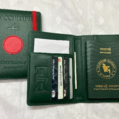 Picture of Multi-Function Leather Passport Cover Credit Cards Holder Travel Cover 1Pcs