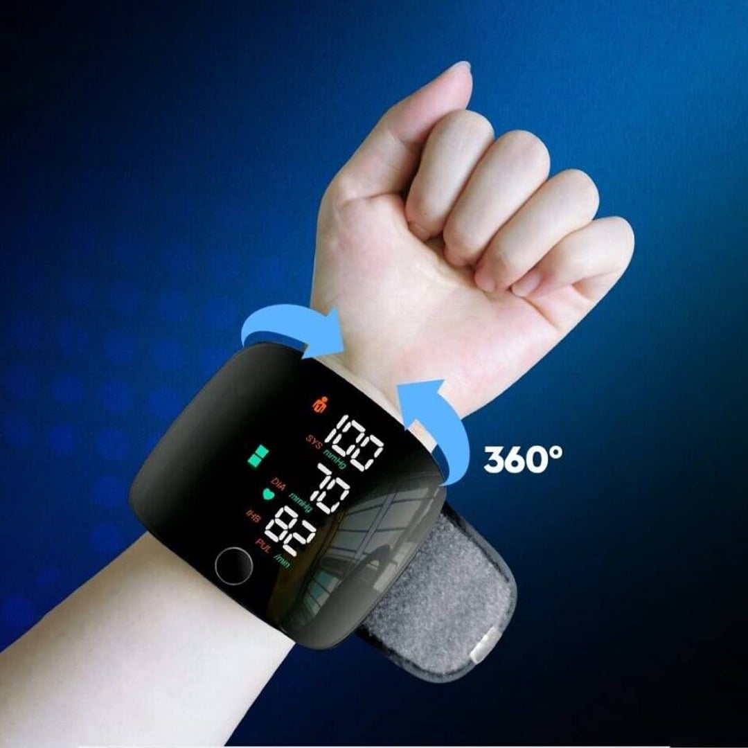 Picture of One-Touch Digital Wrist Type Blood Pressure Machine Rechargeable ( Black )
