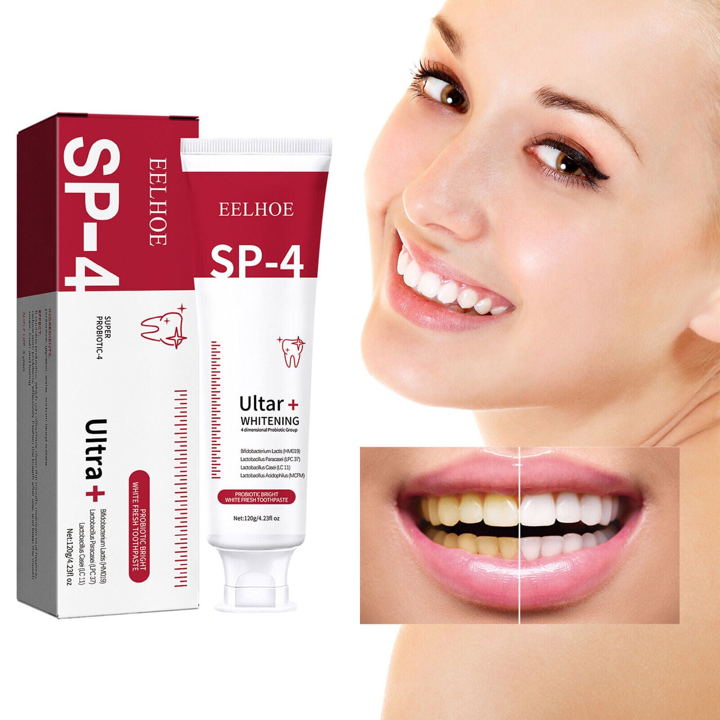 Picture of YAYASHI SP-4 Probiotic Toothpaste freshen breath maintain oral health whiten teeth Stain Removing Sp-4 Toothpaste Teeth Cleaner Plaque Remove