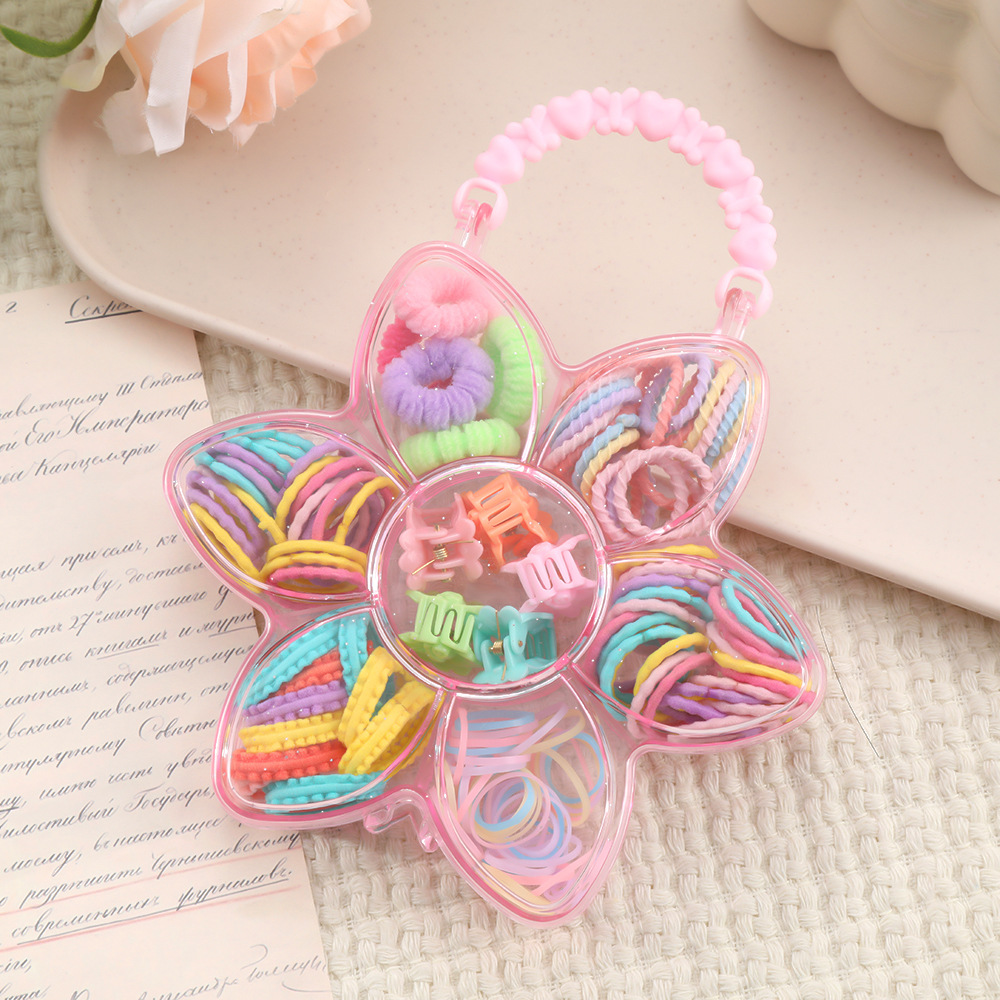 Picture of Multi-Color Hair Accessories Kit – Perfect for Little Princess-Flower & Heart Shape Hair Band Set
