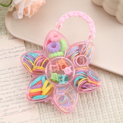 Picture of Multi-Color Hair Accessories Kit – Perfect for Little Princess-Flower & Heart Shape Hair Band Set