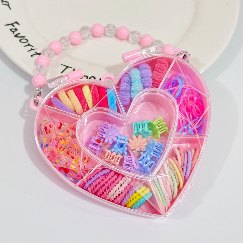 Picture of Multi-Color Hair Accessories Kit – Perfect for Little Princess-Flower & Heart Shape Hair Band Set