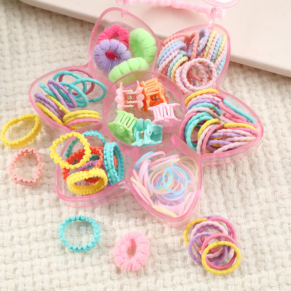 Picture of Multi-Color Hair Accessories Kit – Perfect for Little Princess-Flower & Heart Shape Hair Band Set