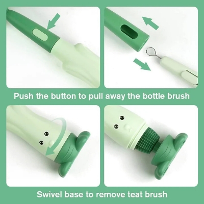 Picture of Silicone Baby Bottle Cleaning Brush Set – 3-in-1 Deep Clean Kit