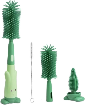 Picture of Silicone Baby Bottle Cleaning Brush Set – 3-in-1 Deep Clean Kit