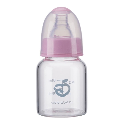 Picture of Apple Bear Premium Glass Feeder – Safe & Heat-Resistant Baby Bottle-60Ml