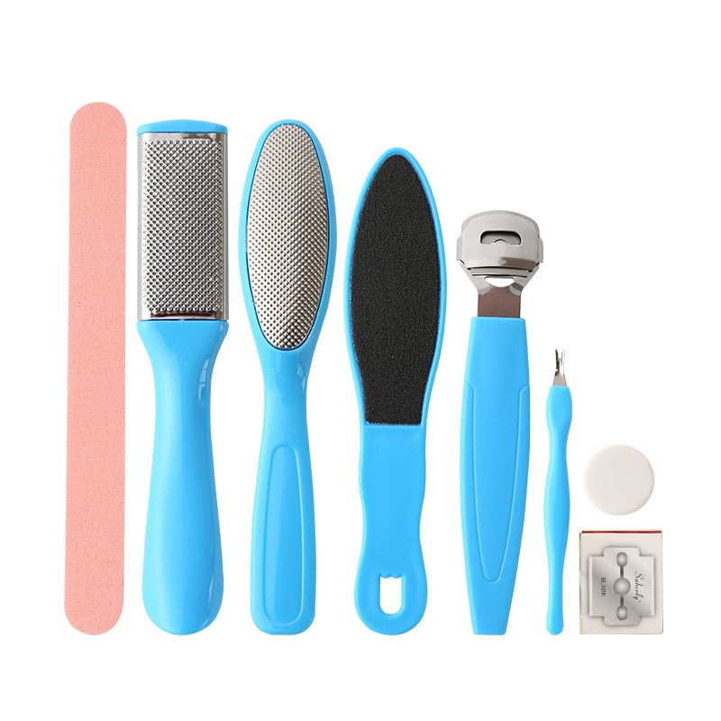 Picture of ZIKRA Stainless-Steel Dead Skin Shaved Feet Exfoliating Scrubber Heel 8-Pcs/Set ( Milticolor )