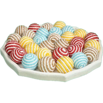 Picture of Colorful Sisal Interactive Ball Cat Toy 1pcs