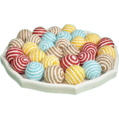 Picture of Colorful Sisal Interactive Ball Cat Toy 1pcs