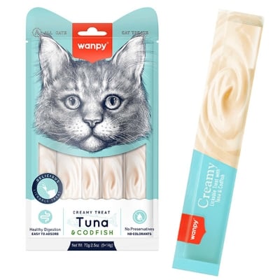 Picture of Wanpy Creamy Treat TUNA & CRAB 5pc Pack 70g (5×14g)