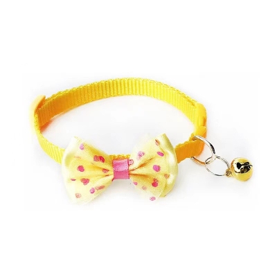 Picture of Unique Design bow/tie collar cat belt - Yellow