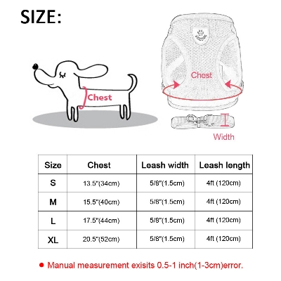 Picture of Cat Pet Kitten Cats/Dogs Puppy Harness & Leash Breathable Reflective -Random (S Size)