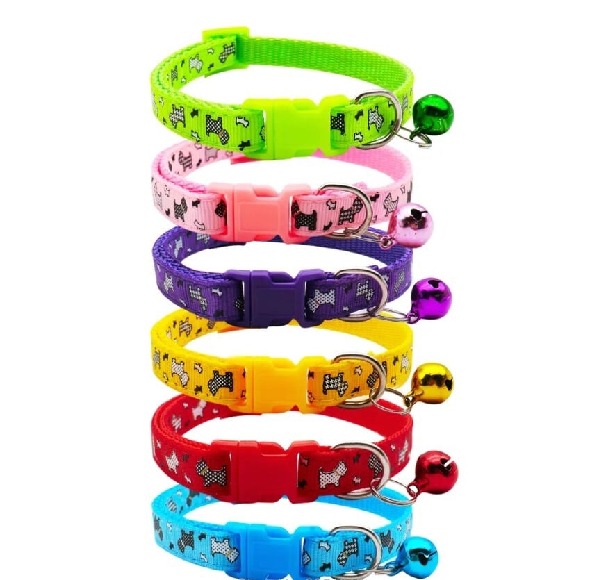 Picture of Puppy Neck Strap Soft For Small Dog Collars Cat Belt - Red