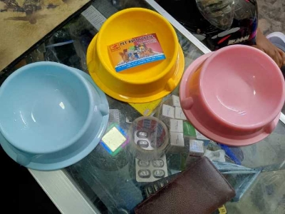 Picture of Cat & Dog food bowl premium plastic 3 pcs