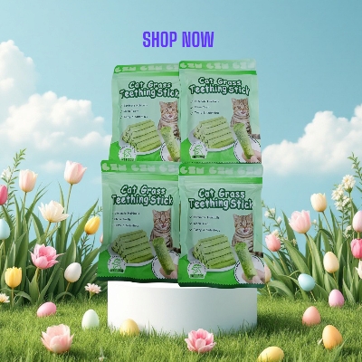 Picture of Cat Grass Teething Stick Set Chicken Flavor 6Pcs (30gm)