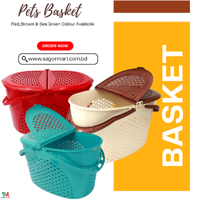 Picture of Cat/Dog/Rabbit/Pet Carrier Basket- Off White Colour