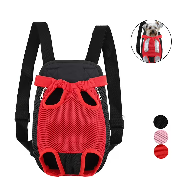 Picture of Dog Cat Carrier Backpack Frontpack Carrier Travel Bag Legs Out Easy-Fit for Small Medium Pets Puppiies Outdoor Traveling Camping-Random Colour ( S ) Size