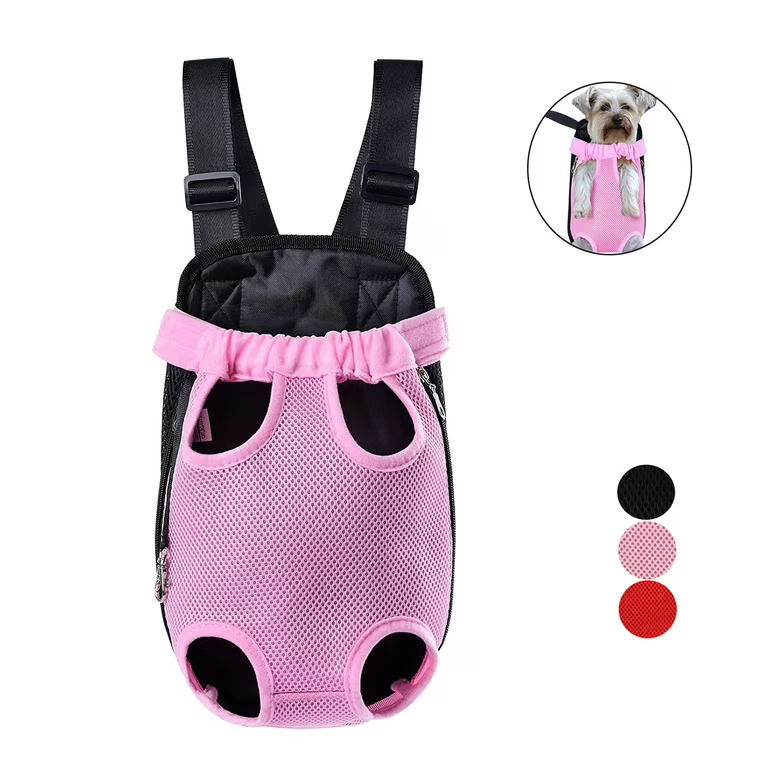 Picture of Dog Cat Carrier Backpack Frontpack Carrier Travel Bag Legs Out Easy-Fit for Small Medium Pets Puppiies Outdoor Traveling Camping-Random Colour ( S ) Size