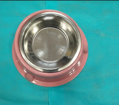 Picture of Stainless steel pet food single bowl for cat 1 pcs