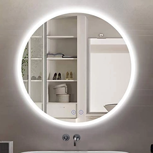 Picture of Premium Quality & Customizable High Intensity LED Touch Mirror - Round - Copper Free - 24x24 Inch