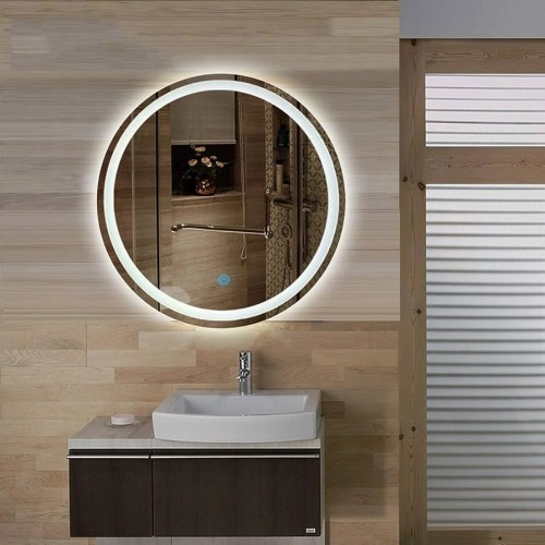 Picture of Premium Quality & Customizable High Intensity LED Touch Mirror - Round - Crystal - 24x24 Inch