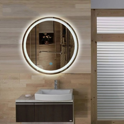 Picture of Premium Quality & Customizable High Intensity LED Touch Mirror - Round - Crystal - 30x30 Inch