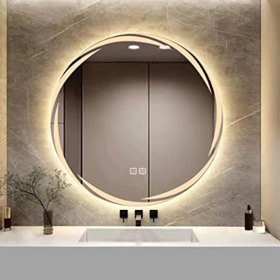 Picture of Premium Quality & Customizable High Intensity LED Touch Mirror - Round - Crystal - 24x24 Inch